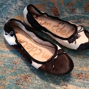 Sam Edelman calf hair flats in great shape